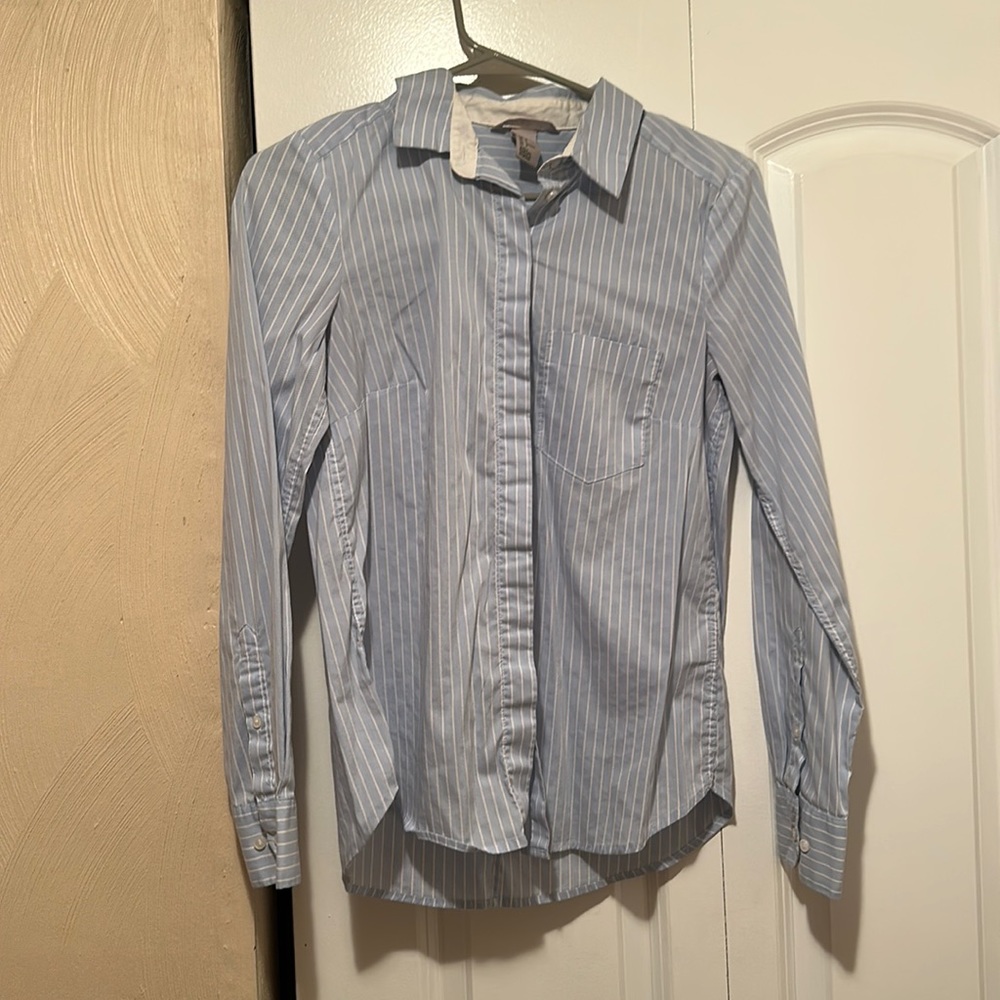 Pinstriped long sleeve shirt